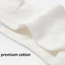 Losa Kute Super Soft Crew Socks Cozy Causal Athletic Socks 6 Pairs (White, M)