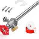 Boltigen 12inch Anti-Siphon Frost Free Sillcock Valve, No Lead Brass Freeze Proof Outdoor Water Faucet, 1/2" NPT X 3/4'' GHT Hose Bib Frost Free Outside Spigot