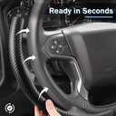 Steering Wheel Cover for Chevy Silverado 1500 2014-2018/2500 2500HD 3500 3500HD 2015-2019/ 4500HD 5500HD 6500HD 2019-2024/ Suburban Tahoe 2015-2020/ Traverse 2018-2023 Chevrolet