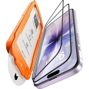 Zeniss NeverBreak 9H+ Hardness for iPhone 17 Screen Protector 12FT Military Grade Protection (Scratch, Shatter, Drop Resistance) Tempered Glass 6.3", 2 Pack with De-Bubble Card, Clear