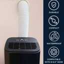 Dual Size Wall Mount Connector for Portable Air Conditioner Exhaust Hose Vent, 6 and 6.5 Inches Hose Compatible, White, Off Season Cover Plug Included, Omni-Directional