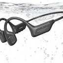 Fanisic 2026 Latest Swimming Headphones/Earbuds, Bluetooth 6.0 & MP3 with 32GB Memory IPX8 Waterproof Bone Conduction Headphones, Underwater Open Ear Headphones Secure Fit for Surfing Cycling Running