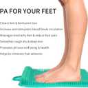 Newthinking Shower Foot Scrubber Cleaner Massager, Exfoliating Feet Massager Spa with Suction Cup Improves Foot Circulation & Reduces Foot Pain (Green)