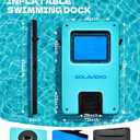 SOLAVERO 10x6ft Inflatable Floating Dock and 8FT Water Hammock Pool Lounge