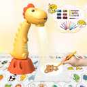 MFEESYOB Drawing Projector for Kids,Tracing and Drawing Projector with 96 Slide Cartoon Patterns and 12 Color Brushes,Smart Art Sketcher Projector for Boys and Girls Aged 3-8 Years (Yellow)