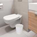 4 x ZXJ Small Trash Can - 1.8 Gallon - White - Waste Basket - Garbage Bin Bathroom,Kitchen,Office,Dormitory,Camping,Kids Room