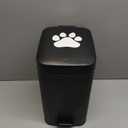 Dog Poop Trash Can Outside, 2.7Gal Dog Waste Trash Can with Lid, Foot Pedal, Dog Waste Container with 20 Bags, Pet Poop Bucket with Soft Close for Backyard Odor Control, Black