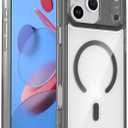 Magnetic Clear Case for iPhone 17 Pro Case Crystal Clear, [Anti-Yellowing][Military-Grade Protection], Shockproof Protective Bumper Cute Transparent Slim, Compatible with MagSafe, Clear Black