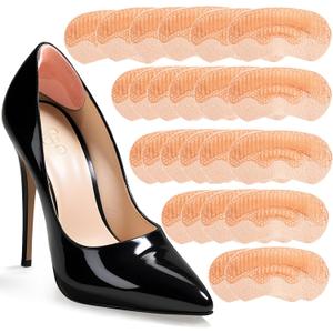 Heel Grips Pads for Loose Shoes - Welnove 12-Pair Heel Inserts Back of Heel Protect, Heel Inserts Blisters Pain, Rubbing, Prevent Slip, Fit Shoes, Boots, Sandals, High Heels, Men Women, Incarnadine
