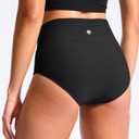 G Gradual Women's High Waisted Bikini Bottoms Tummy Control Swim Bottom Full Coverage Bathing Suit Swimsuit Bottoms for Women (Black, M)