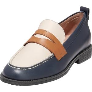 Cole Haan Women's Stassi Penny Loafer, Navy, 7.5-C US