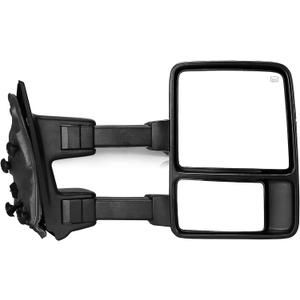 YITAMOTOR Towing Mirror Compatible with 2008-2016 Ford F250 F350 F450 F550 Super Duty, Right Passenger Side Mirror Power Heated, Telescoping, Folding, Turn Signal Light Black