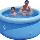 Inflatable Top Ring Swimming Pools for Adults Outdoor Easy to Set Kids, Kiddie Pool ( 6ft X 29 in)