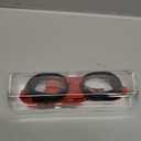 Swim Goggles, Unisex Adult Swimming Goggles Anti Fog Anti UV No Leakage Wide View for Men Women Youth (Black Red/Clear)