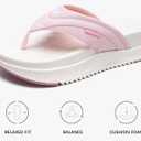 ONCAI Orthopedic Flip Flops Women with Arch Support Ladies Orthotic Recovery Sandals 2025 Comfortable Plantar Fasciitis Slip On Walking Sandal for Womans Indoor Casual Summer PinkWhite Size 9.5