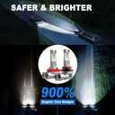 AHOBXD 9005 H11 LED Bulbs Combo,Upgraded 900% 90000LM Brightest 1:1 Halogen Size H11 9005 Bulbs with Cooling Fan 80000hours Lifespans Super Bright H11 9005 Fog Light Bulbs(Pack of 4)