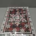 50Pcs Christmas Plaid Snowflake Paper Placemats, Disposable Xmas Table Mats for Holiday Party Dining Table Decoration