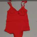 FeelinGirl Shapewear Bodysuit for Women Tummy Control Waist Bodysuit Thong Shapewear Body Shaper Going Out, Red, XL/2XL