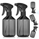 Baderke 2 Pcs Spray Bottle, 16 oz Plastic Spray Bottles for Cleaning 360 Upside Down Sprayer Bottles for Cleaning Solutions, Durable Nozzle W/fine Mist and Stream Setting(Gray)