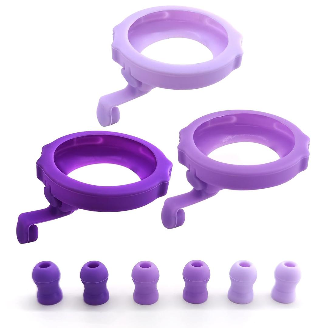 3 Pack Silicone Protective Cover and 6 Pack Ear Tips Replacement Accessories for EKO CORE 500 Digital Stethoscope, Dustproof Plug Design Prevents Dust from Entering The Device's Interface (Purple)