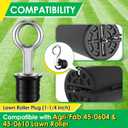 2 x 2 Pack Lawn Roller Plug Replacement for 49467 (1-1/4"), Compatible with 45-0604 & 45-0610, Stainless Steel Snap Handle Yard Roller Plug for Filling and Draining