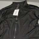 Lviefent Womens Lightweight Full Zip Running Track Jacket Workout Slim Fit Yoga Sportwear with Thumb Holes (Black, L)