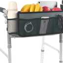 CTWWFS Upgrade Walker Basket with Cup Holder, Foldable Walker Storage Bag for seniors with Big Capacity & Never Tipping Over, Best Gift for Family (Gray)