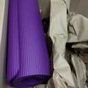 Gaiam Essentials Yoga Mat, Pilates & Exercise Mat, Thick 2/5" (10mm) Workout Mat with Easy-Cinch Carrying Strap for Home & Gym Workouts (Purple)