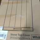 GASHELL Noodle Board Stove Cover with Handles, Multiple Stove Top Cover Board for Electric/Gas Stove Top(White)