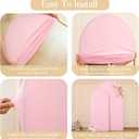 7.2FT 6FT Arch Backdrop Cover for Wedding, Set of 2 Stretchy Spandex Fitted Arch Stand Cover for Baby Shower, Birthday Party Decor, Chiara Backdrop Cover with Double-Sided Design(Pink, Hot Pink)