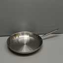 Misen 5-Ply Stainless Steel 12" Frying Pan - Professional Cookware for Induction, Gas and Electric - Dishwasher Safe, Oven Safe to 800F - Durable, Versatile, Even Heating