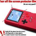 Game Case for iPhone, Retro Protective Case with Own Power Supply, 36 Small Games, Colour Display, Video Game Case for iPhone X/Xs (Red)