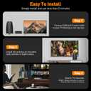 TV Antenna Indoor, Smart Antenna 600+ Miles Coverage Range, HD TV Antenna for Local Channels, Support 4K 1080P, Includes Signal Amplifier & 18ft Coaxial Cable, Support All TV. (Black)