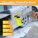 M MINGLE High Pressure Washer Gun with Foam Cannon, Foam Cannon Dual Connector Accessory, Car Wash Foam Gun Kit 1/4 Inch Quick Connector, 5 Pressure Washer Nozzle Tips