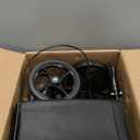 Steerable Knee Walker Deluxe Medical Scooter for Foot Injuries Compact Crutches, with Dual Rear on-Wheel Brake and Shock Absorption Under The Knee pad, Black