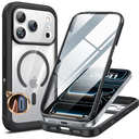 Miracase for iPhone 17 Pro Max Case 6.9" FullBody Phone Case with Builtin Glass Screen Protector& Full Camera Protector,[Magnetic with MagSafe] Drop Proof 17 ProMax Cover, Clear