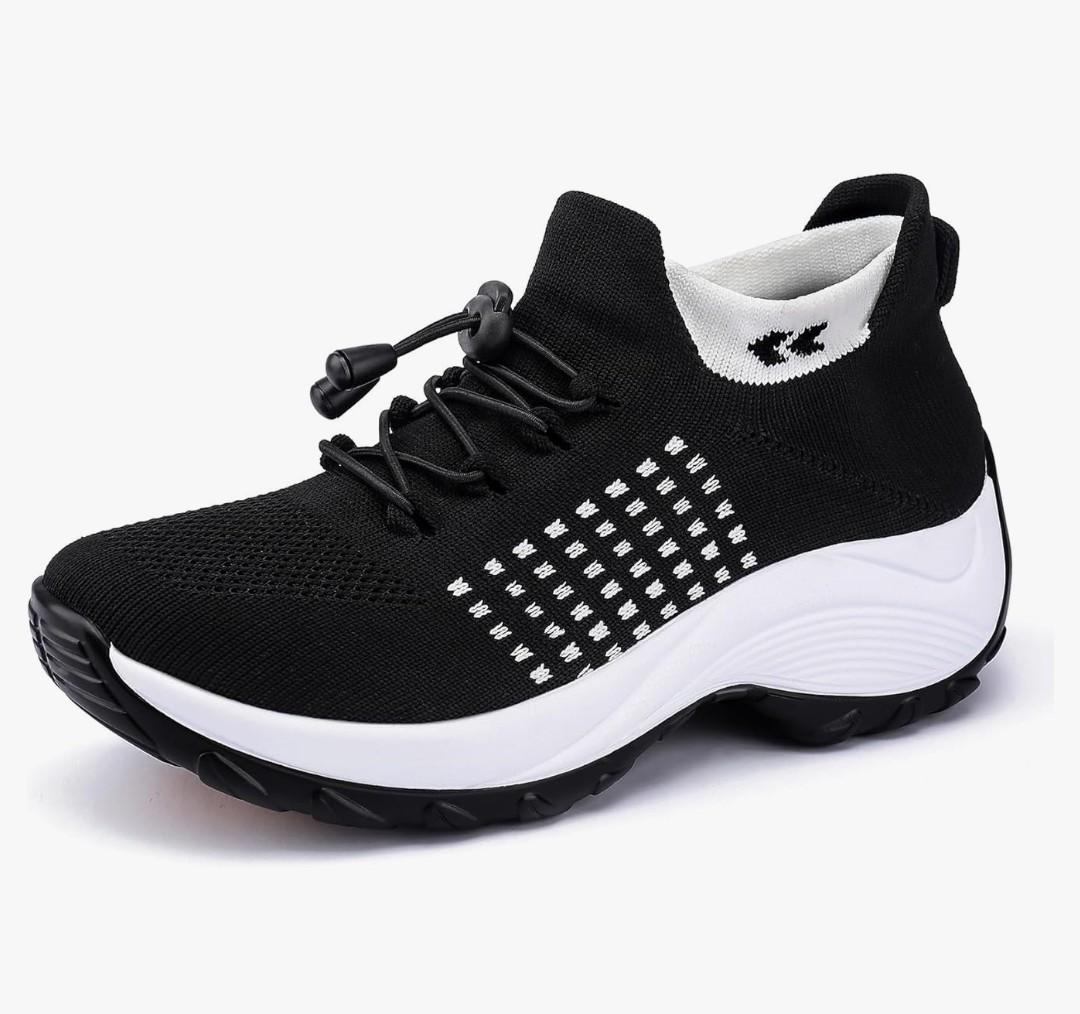 Comfortable Breathable Women Walking Shoes Slip on Trainers Women's Orthopedic Casual Ladies Shoe Thick Bottom.43