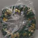 MUVIC Aritificial Cemetery Wreaths for Graves with 30 inch Stand,Golden Poinsettias and Decorative Ball, Christmas Wreath for Headstone