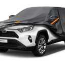 Kayme 7 Layers SUV Car Cover Custom Fit for Toyota RAV4 (2006-2025), Waterproof All Weather for Automobiles, Rain Sun UV Protection, Black