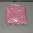 YuKaiChen Women's Polo Shirts Casual Summer Collared Tops Short Sleeve Knit Tops V Neck (Pink, L)