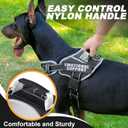 Neck Padded Service Dog Vest Harness and Leash Set, No Pull Adjustable Service Pet Harness with 8 Dog Patches, Reflective in Training Easy Control Pet Vest with 5ft Dog Leash for Medium & Large Dogs (Black)