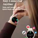 TOOBUR Smart Watch for Women, 40mm HD Smartwatch, Compatible with Android & iOS, Answer/Make Calls, Fitness Watch with Step/Calorie/HR Tracker, IP68, Gorgeous & Comfy, Gift for Women, Beige