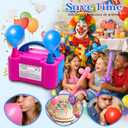 Balloon Pump Electric with Dual Nozzles & Tying Tool - Portable Inflator for Party Balloons, Gender Reveal, Baby Shower, Holidays