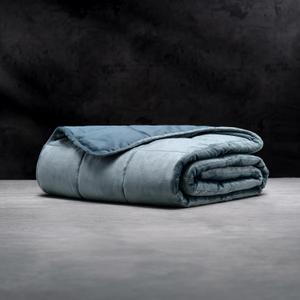 LUXOME Queen Size Weighted Blanket | Integrated Cooling & Plush Cover | 18 lbs | 60"x80" | Ocean (Lyocell + Minky | Ocean)