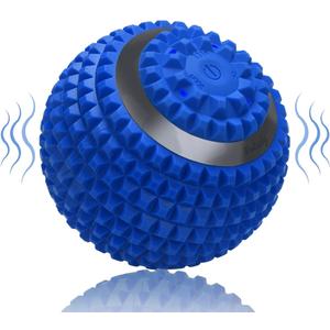 Vibrating Massage Ball 4-Speed High-Intensity Fitness Yoga Massage Roller, Relieving Muscle Tension Pain & Pressure Massaging Balls (Blue)