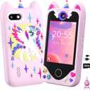 Kids Smart Phone for Girls Gifts - Toddler Christmas Birthday Gift for Age 3 4 5 6 Year Old, Kids Cell Phone Toy with Touchscreen, Dual Cameras, Learning, Kid Mp3 Player, Games with 32 GB Card