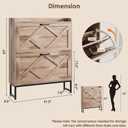 Nicetree Shoe Cabinet with 2 Flip Drawers Freestanding Shoe Storage Cabinet, Narrow Shoe Organizer Cabinet, Farmhouse Slim Shoe Rack Cabinet for Entryway, Toasted Oak