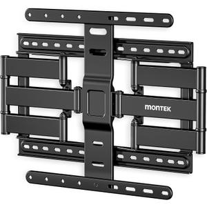 MonTEK 1.1" Ultra Slim TV Wall Mount for 37-75 Inch TVs, 132lbs Heavy Duty, 4X Weight Tested, Full Motion Articulating Bracket, Max VESA 400x400mm, Fits 16/18" Studs