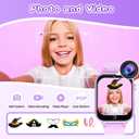 Kids Smart Watches Girls Age 5-12, 26 Games High-Resolution Touchscreen Kids Watch with Video Camera Music Player Pedometer Flashlight 12/24 hr Educational Toys Birthday Gifts for Girls Ages 6 7 8