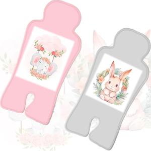 Qunclay 2 Pcs Gel Car Seat Cooler Pad for Baby Cooling Pad for Stroller Breathable Universal Car Cooler Mat Multifunctional Baby Stroller Seat Liner Cushion Chair(Rabbit, Elephant)